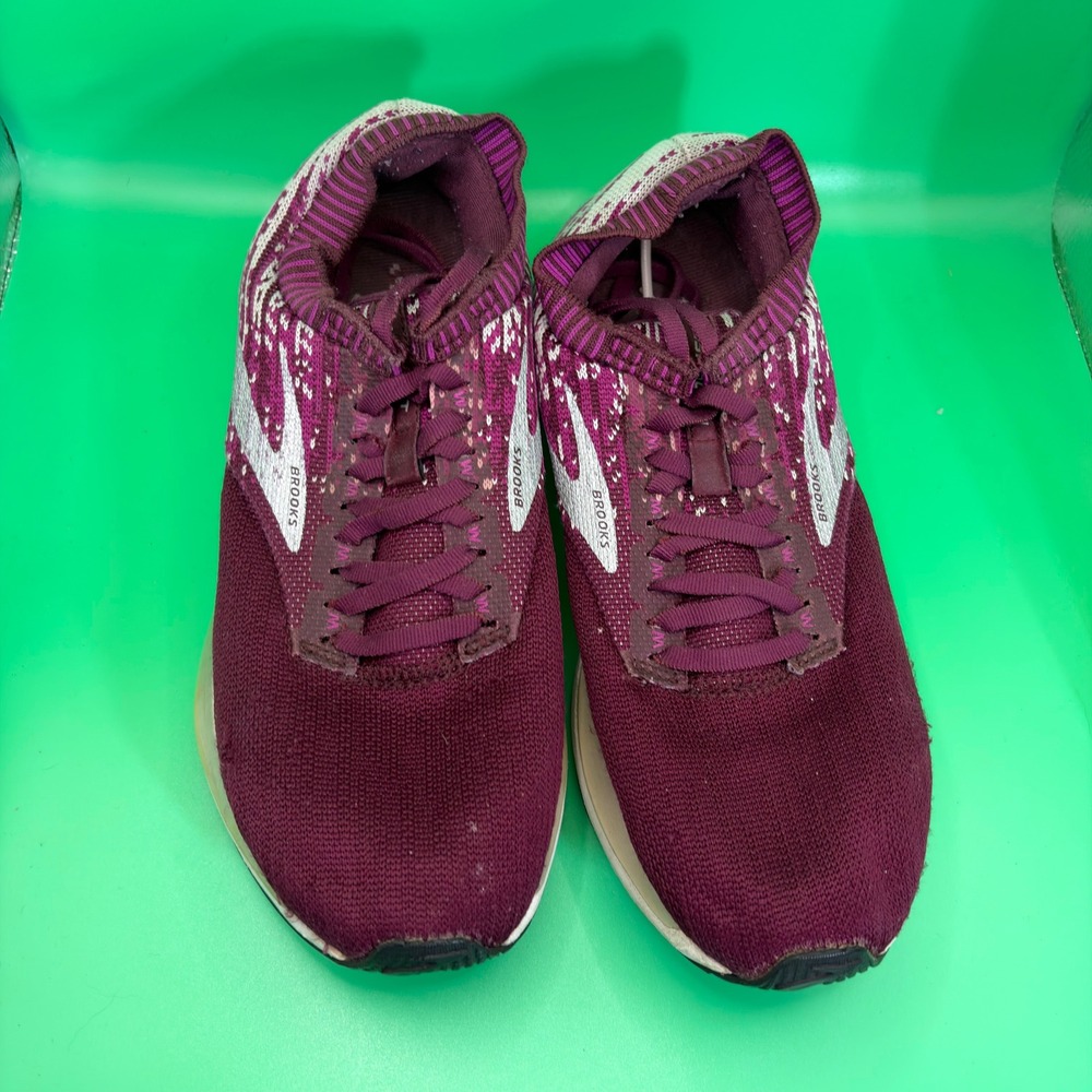 Brooks Ricochet Running Shoes Womens 8.5 B Plum/Silver DNA AMP Athletic Sneakers - Picture 5 of 8